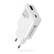 EVERACTIVE GAN WALL CHARGER 1 X USB, 1 X USB-C QUICK CHARGE 3.0 45W WHITE SC-460Q