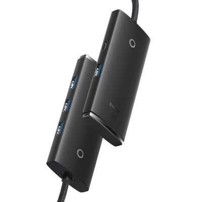 7. Baseus Lite Series HUB adapter USB Type C - 4x USB 3.0 25cm black (WKQX030301)