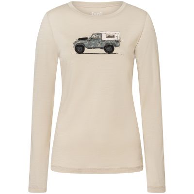 Women's SUPER.NATURAL W DOG EXCURSION LS Long-Sleeve Top Beige