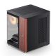 9. Jonsbo TK-0 PC Case, Mini-Tower, Mini-ITX, Tempered Glass, Wood - black
