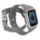 3. Protect Strap Band for Apple Watch 38/40/41mm Armored Case Strap - Gray, Silver