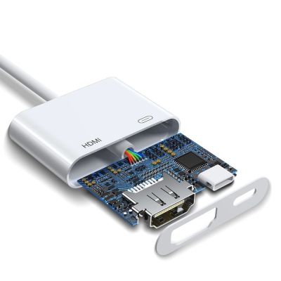8. Joyroom S-H141 Lightning (male) - HDMI FullHD 1080p 60Hz (female) / Lightning (female) adapter - white