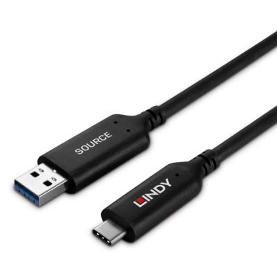 3. 10m Lindy USB 3.2 Gen 1 Type-A to Type-C Hybrid Cable