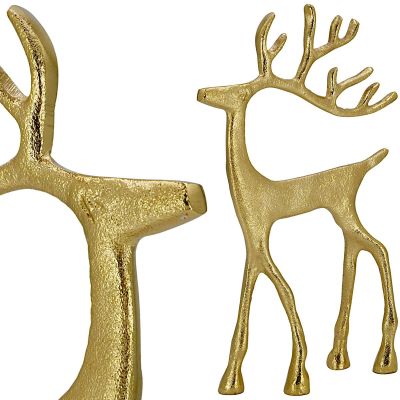 DECORATIVE METAL REINDEER 21x40CM GOLD