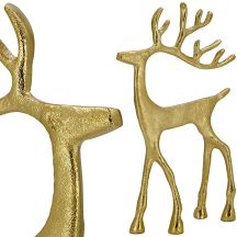 DECORATIVE METAL REINDEER 21x40CM GOLD