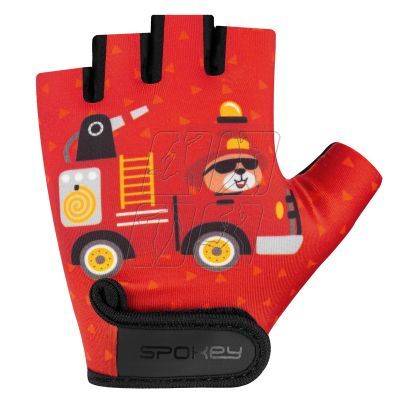 3. Spokey Fun RD Jr S cycling gloves SPK-941126