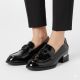 5. Women's patent leather shoes with a decorative heel, black Vinceza 58638
