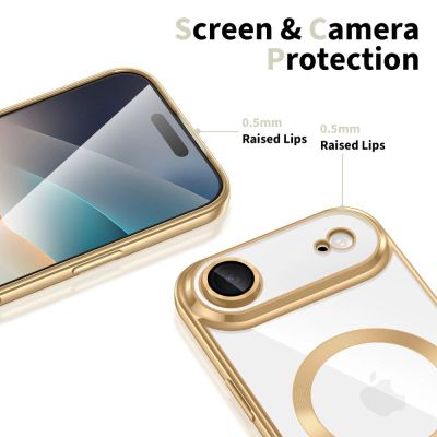 3. Tech-Protect MagFlex MagSafe Case for iPhone 17 Air - Transparent Gold