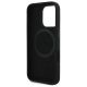 7. BMW Silicone Cut Tricolor Lines MagSafe Case for iPhone 16 Pro - Black