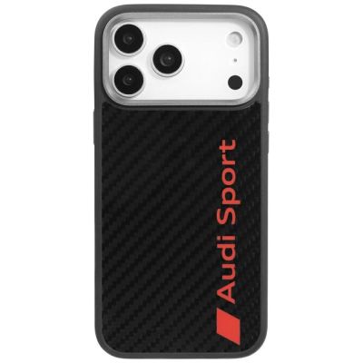 Audi R8 Carbon Fiber MagSafe Case for iPhone 17 Pro Max - Black