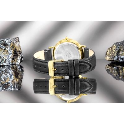 8. Giewont Sapphire Gold Black Women's Watch GW5390-A4