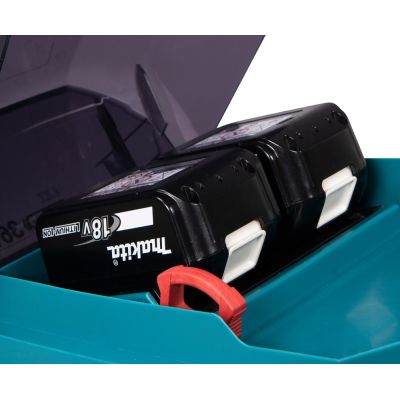 7. Makita DLM481Z Lawn Mower Push Type Lawn Mower Battery Black, Blue, Metallic