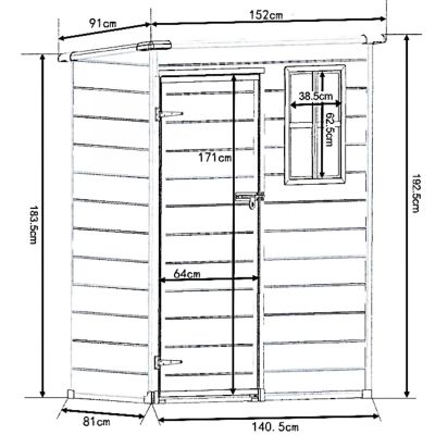 13. PVC GARDEN TOOL HOUSE 152x91x192.5CM
