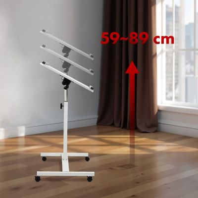10. MACLEAN MOBILE DESK/LAPTOP STAND, WHITE, HEIGHT ADJUSTMENT 59-89CM, MAX. 30KG MC-121 W