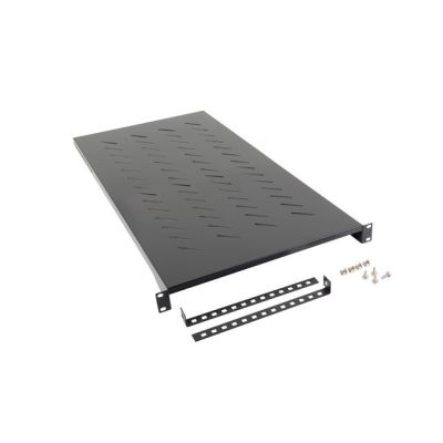 2. LANBERG 19" CABINET SHELF 1200MM BLACK (1U/483X910MM LOAD CAPACITY UP TO 25KG, 4-POINT MOUNTING)