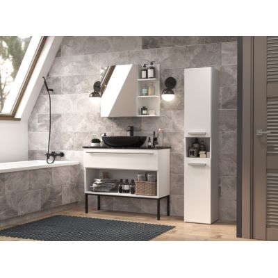 7. Bathroom cabinet NEL III 31x30xH174 matt white