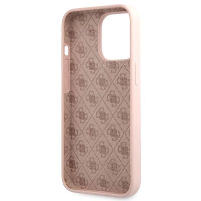 7. Guess GUHCP13XLSLMGLP iPhone 13 Pro Max 6.7" light pink/light pink hardcase Silicone Script Gold Logo