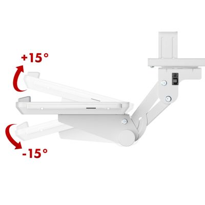 6. Maclean Under-Desk Keyboard Holder, Adjustable, Max. 5kg, White, MC-156 W
