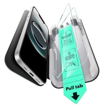 3. ESR UltraFit Tempered Glass 2-pack case for iPhone 13 / 13 Pro / 14 / 16e / 17e