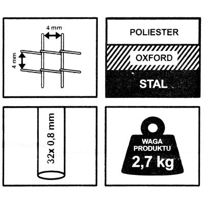 28. FOLDABLE FOOTBALL GOAL WITH NET 90x60x60CM ENERO PRO