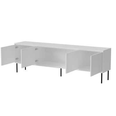 2. TV cabinet ABI 4D 200x38x62 white matt