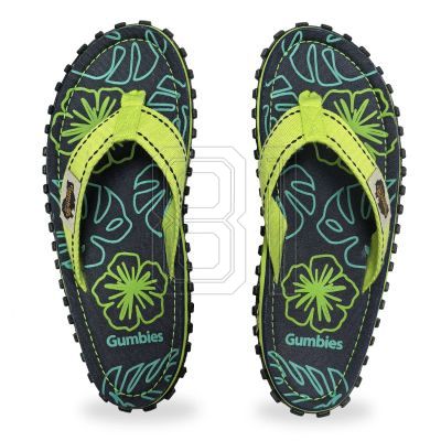 2. Gumbies Islander Flip-Flops Lime Hibiscus GU-FFISL148