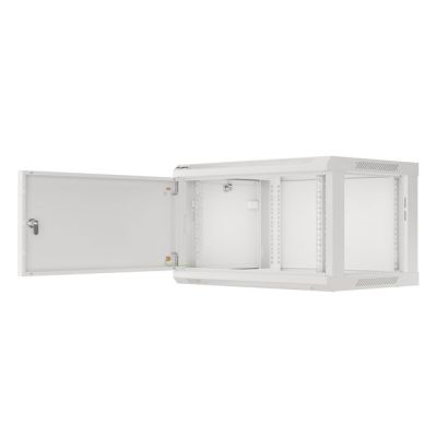 2. LANBERG WALL-HUNG RACK CABINET 19" 6U 600X450 METAL DOOR GRAY (FLAT PACK) WF01-6406-00S
