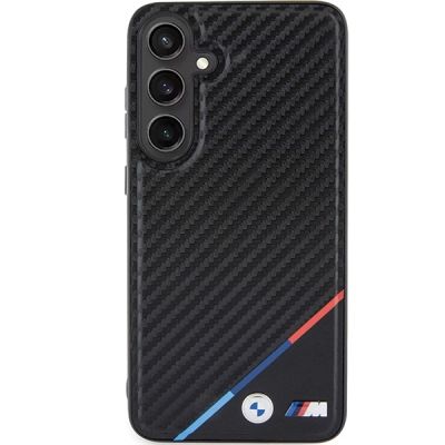 3. BMW Carbon Tricolor Line MagSafe Case for Samsung Galaxy S24+ - Black