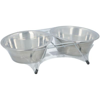21. DOG AND CAT BOWL STAINLESS STEEL 2x550ML