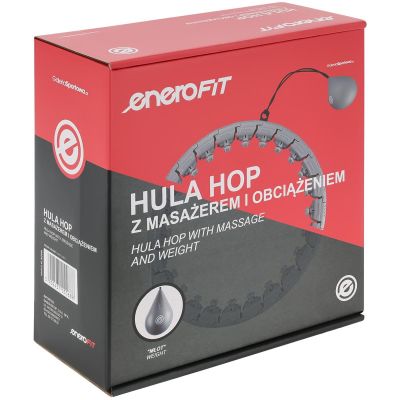 18. HULA HOP WITH MASSAGER AND WEIGHT GREY ENERO FIT