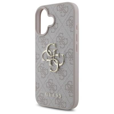 6. Guess 4G Big Logo Case for iPhone 16 - Pink