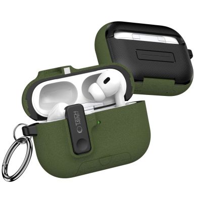 3. Tech-Protect Slim Hook Case for AirPods Pro 3 - Green