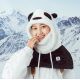 10. Qunature Panda Ski Balaclava for Kids/Adults Size M - Black/White
