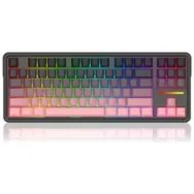 REDRAGON K728SP-RGB-PRO Antonium Pro Keyboard USB + RF Wireless + Bluetooth Black, Pink