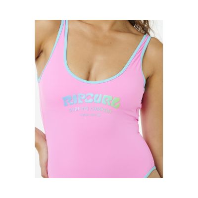 4. RIP CURL Surf Puff 1 Piece Women's Swimsuit Pink