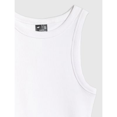 8. Women's slim ribbed knit top 4F 4FRAW25TSLEF310-10S