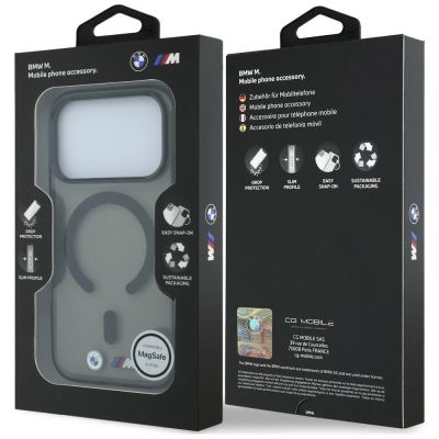 8. BMW M IML Glossy Metal Logo & Trims MagSafe Case for iPhone 18 Pro Max / 17 Pro Max - Black
