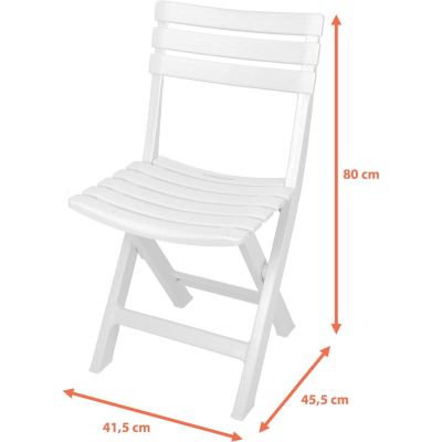 7. SET OF 4 KOMODO PLASTIC FOLDING CATERING CHAIRS WHITE