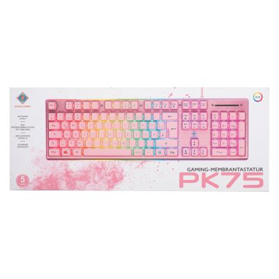 3. Deltaco Gaming GAM-021-RGB-P-DE USB Keyboard QWERTZ German Pink
