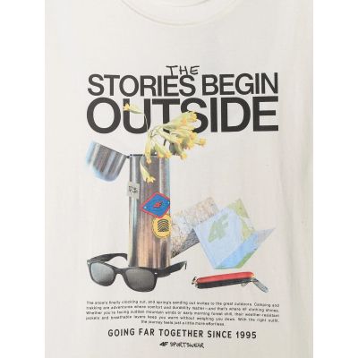 6. Men's regular printed T-shirt 4F 4FRSS26TTSHM3811-11S