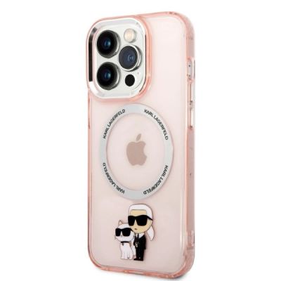 2. Karl Lagerfeld Iconic Karl&Choupette MagSafe Case for iPhone 14 Pro Max - Pink