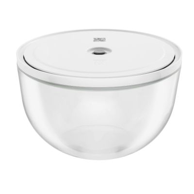 6. Set of 3 glass vacuum bowls with lids