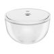6. Set of 3 glass vacuum bowls with lids