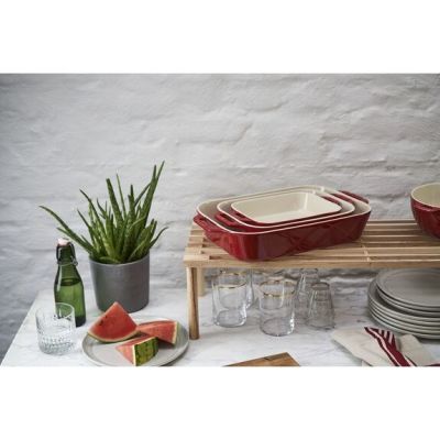 9. Set of 3 rectangular ceramic dishes STAUB 40508-171-0 - red