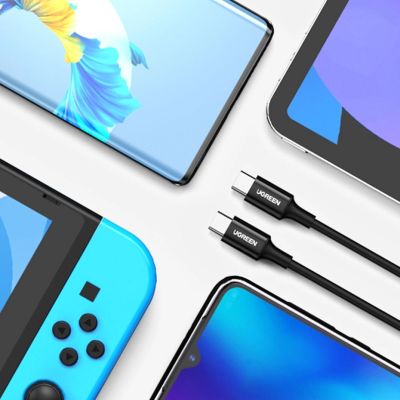 12. Ugreen cable USB Type C (male) to Type C (male) cable 1m white (US300)