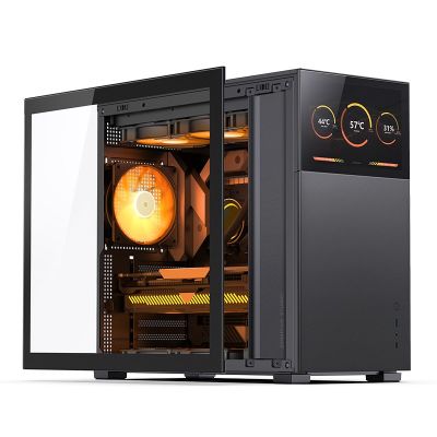32. Jonsbo D41 Screen ATX Case, Tempered Glass - Black