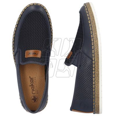 3. Comfortable leather shoes Rieker M RKR656, navy blue