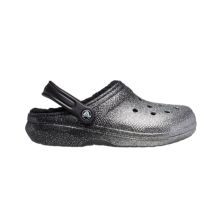 Crocs Classic Glitter Lined Clog Silver Flip-Flops - 205842-067