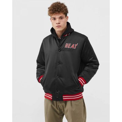 2. Mitchell & Ness NBA Heavyweight Satin Jacket Miami Heat M OJBF3413-MHEYYPPPBLCK