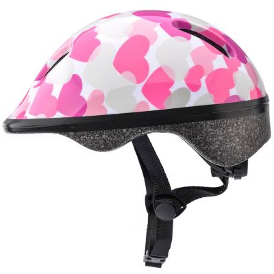 8. Meteor KS06 Hearts pink bike helmet size XS 44-48cm Jr 24818